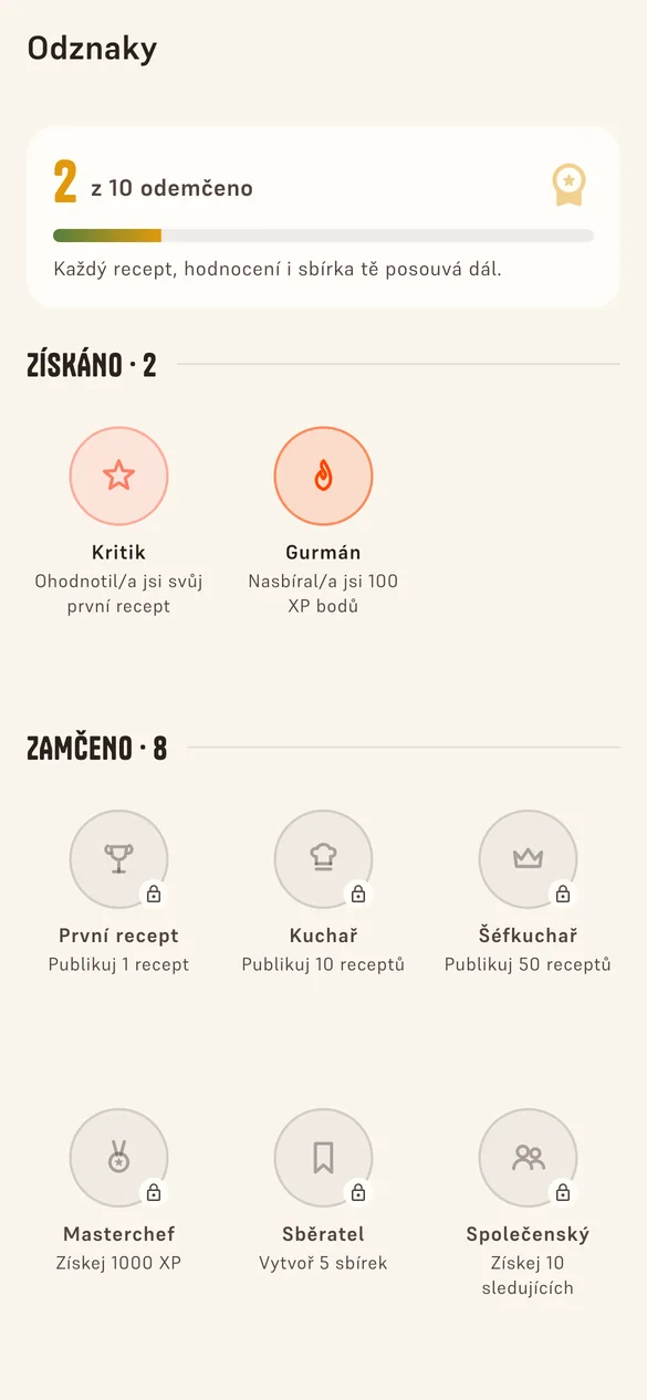 Odznaky a úspěchy